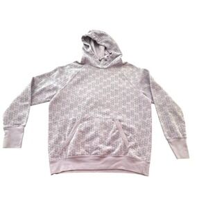 Champion Mens Purple All Over Print Logo Pullover Hoodie Sweatshirt‎ Size M